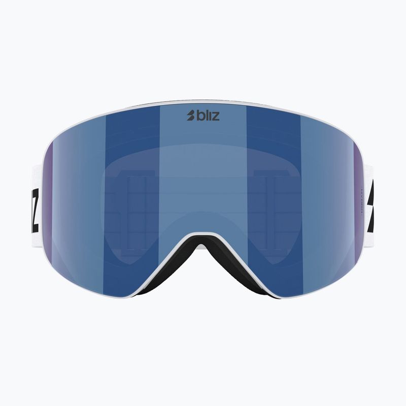 Skibrille Bliz Flow matte white/brown/blue multi 2