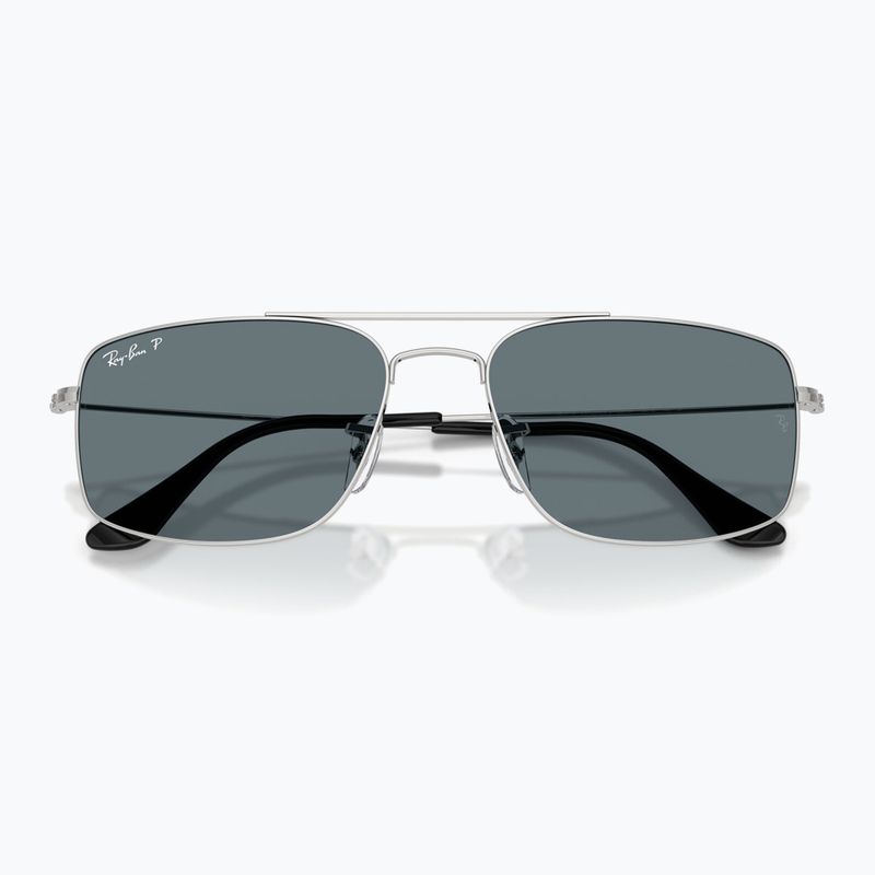 Sonnenbrille Ray-Ban Explorer III silver/dark blue polarized 3