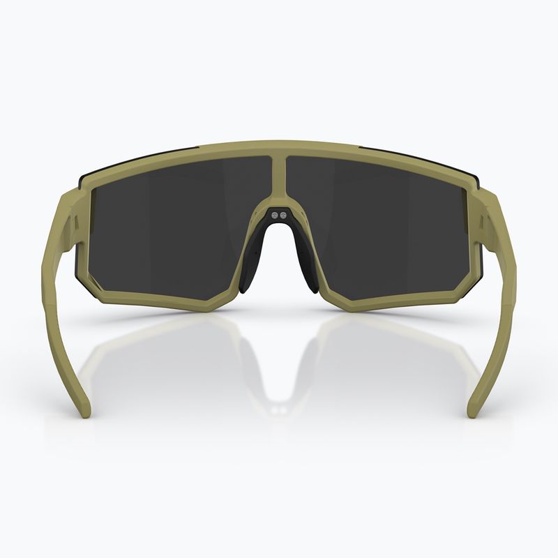 Sonnenbrille Bliz P005 matte amber green/smoke silver mirror 4