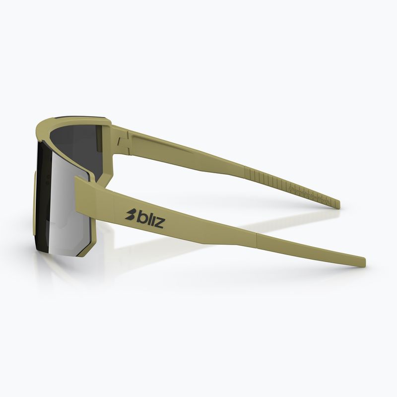 Sonnenbrille Bliz P005 matte amber green/smoke silver mirror 5