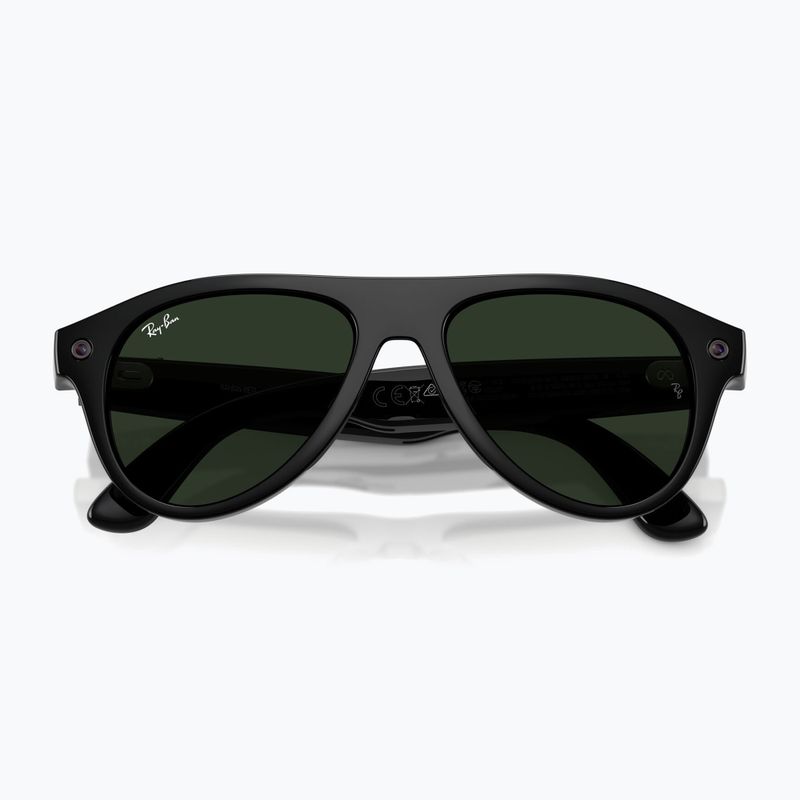 Brille mit Kamera Ray-Ban Meta Aviator shiny black/trs g. green 9