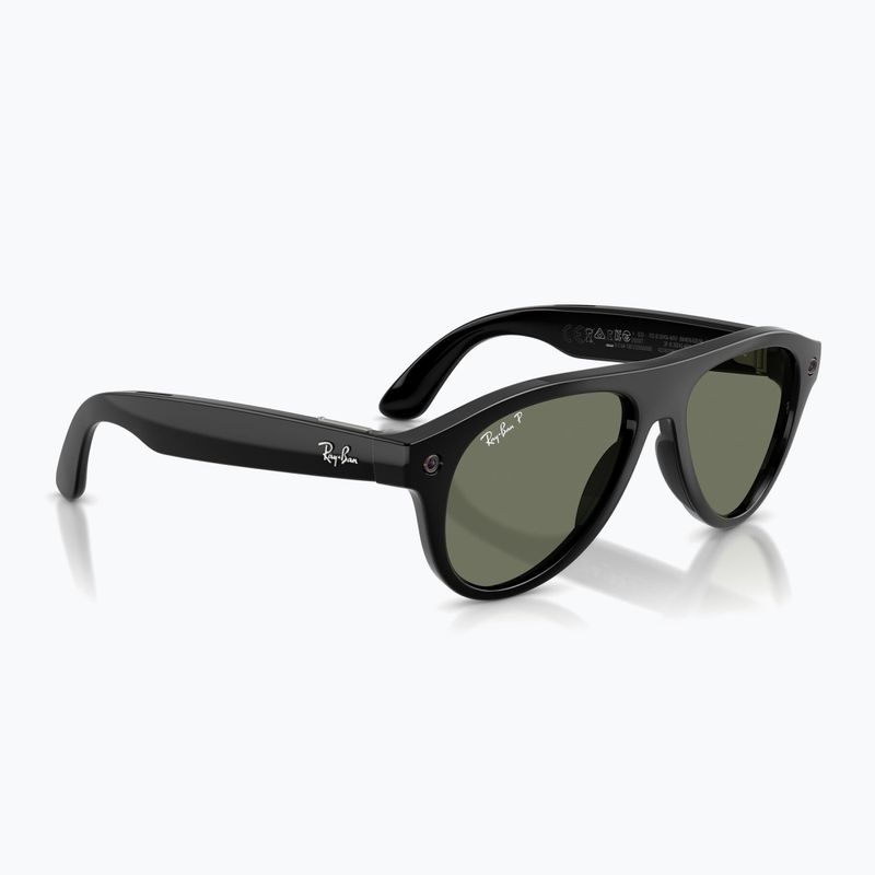 Brille mit Kamera Ray-Ban Meta Aviator shiny black/g15 green polar 4