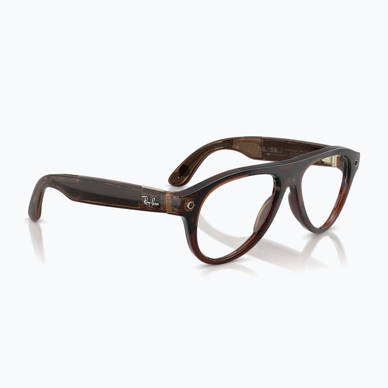 Brille mit Kamera Ray-Ban Meta Aviator transp. umber/trs jade 4