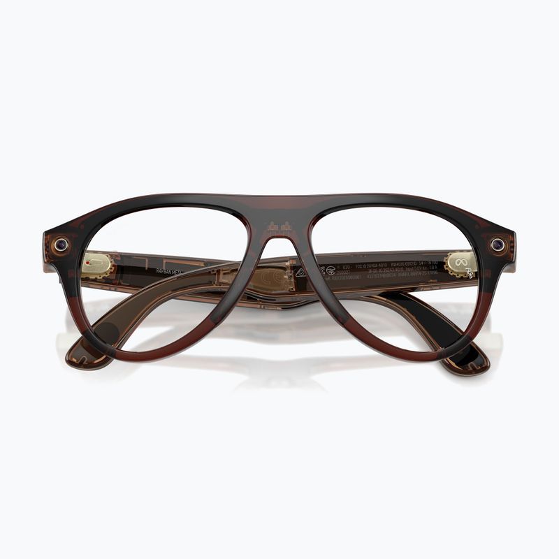 Brille mit Kamera Ray-Ban Meta Aviator transp. umber/trs jade 6