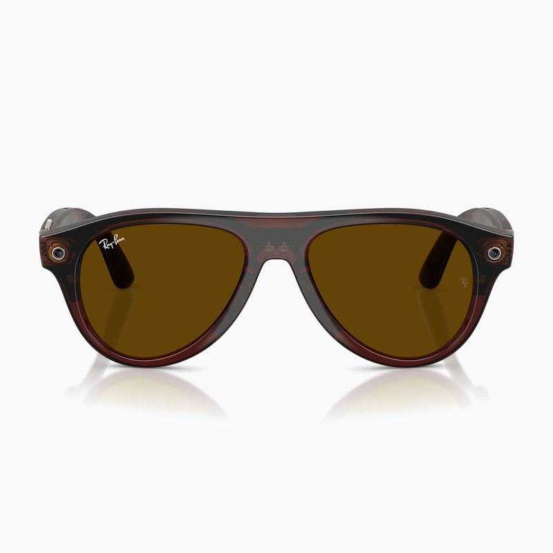 Brille mit Kamera Ray-Ban Meta Aviator transp. umber/trs jade 7