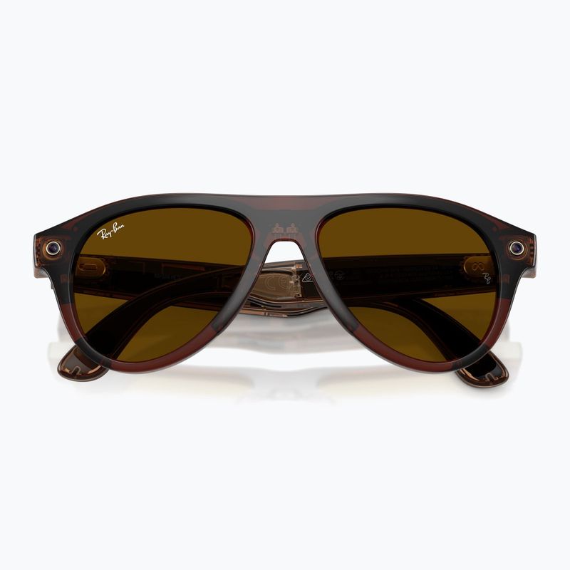 Brille mit Kamera Ray-Ban Meta Aviator transp. umber/trs jade 9