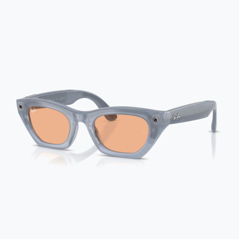 Brille mit Kamera Ray-Ban Meta Zena milky grey lilac/trs copper 7
