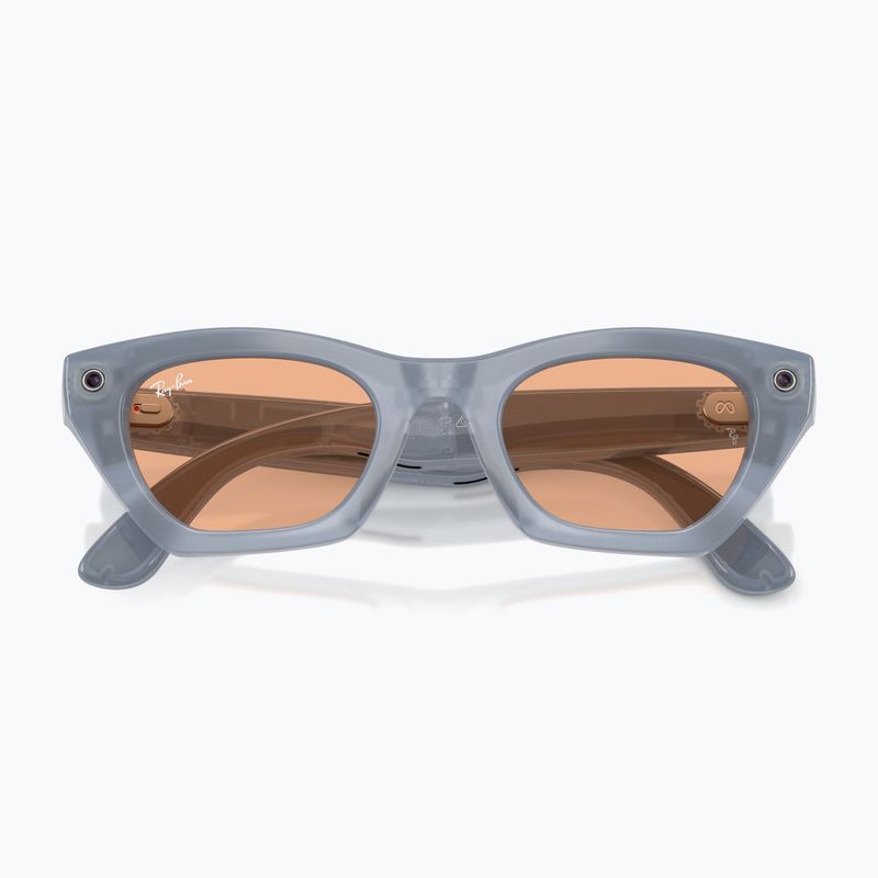 Brille mit Kamera Ray-Ban Meta Zena milky grey lilac/trs copper 9