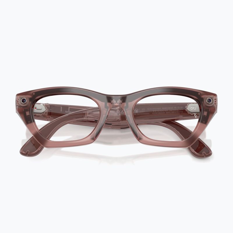 Brille mit Kamera Ray-Ban Meta Zena milky pink blush/trs grey 3