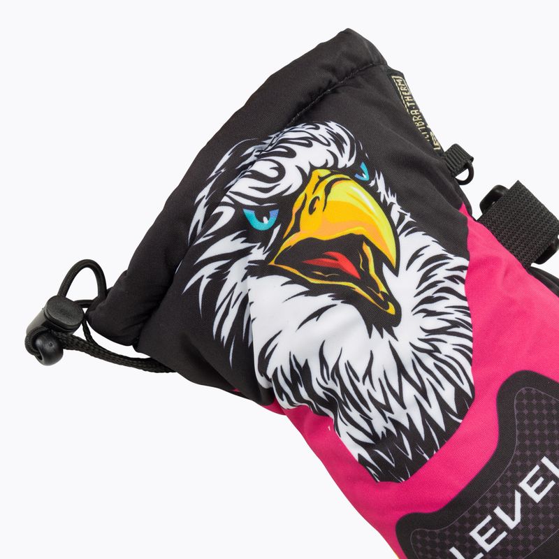 Level Junior Mitt schwarz/gelber Kinder-Skihandschuh
