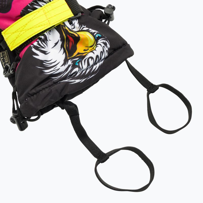 Level Junior Mitt schwarz/gelber Kinder-Skihandschuh
