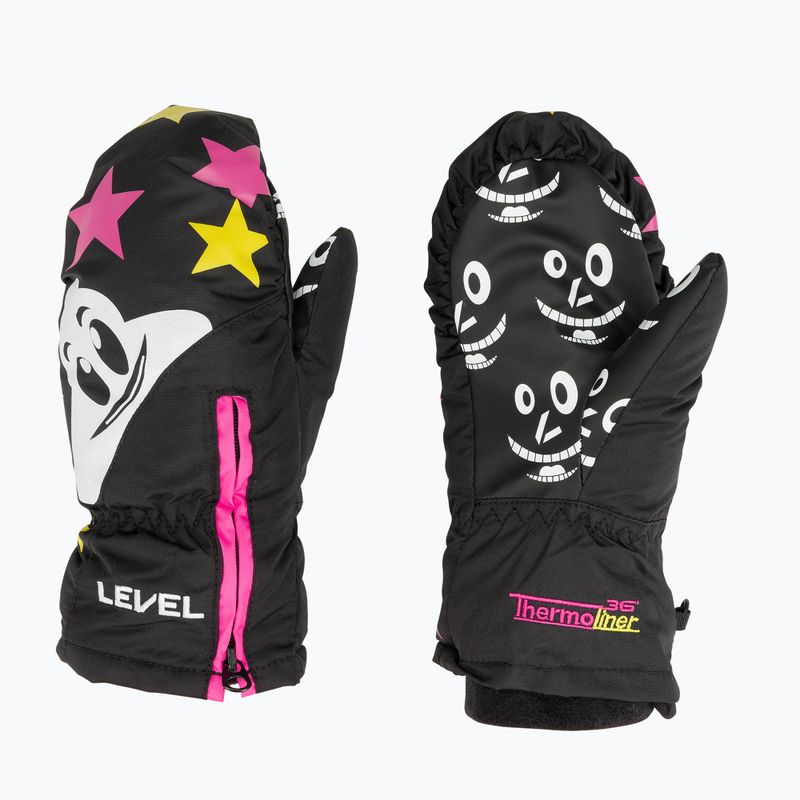 Level Lucky Mitt ninja rosa Kinder-Skihandschuhe
