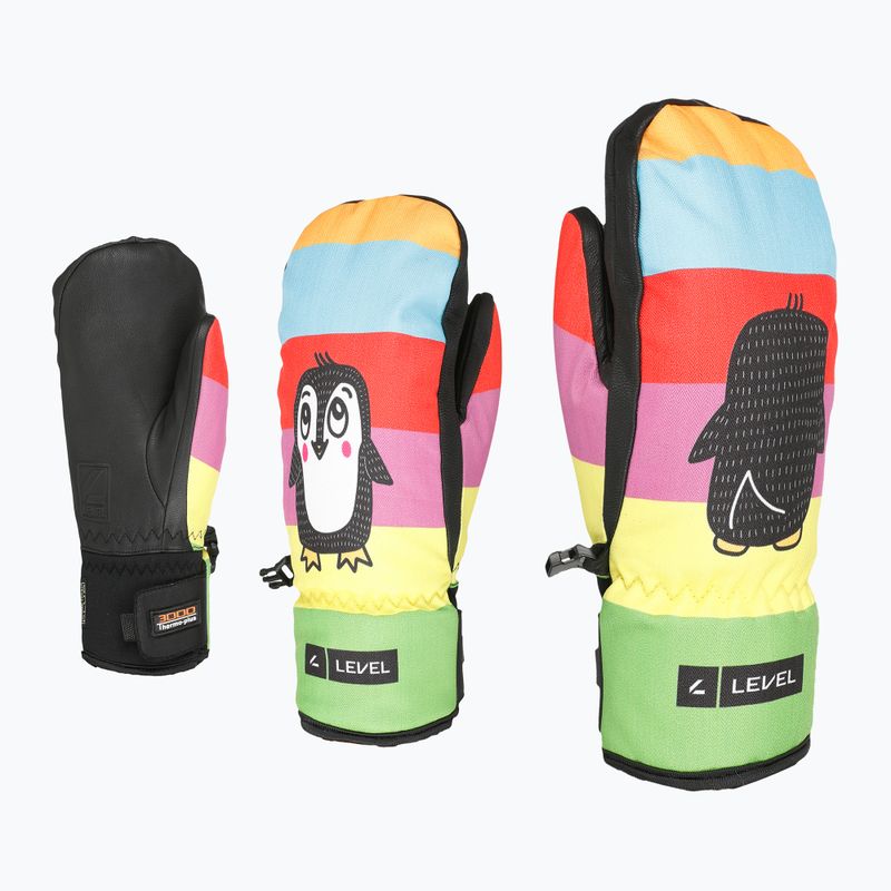 Level Vertigo Mitt Teen pk Regenbogen Kinder-Skihandschuh 7