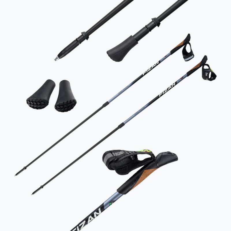 Fizan Speed Black Nordic Walking Stöcke schwarz S20 7525 5