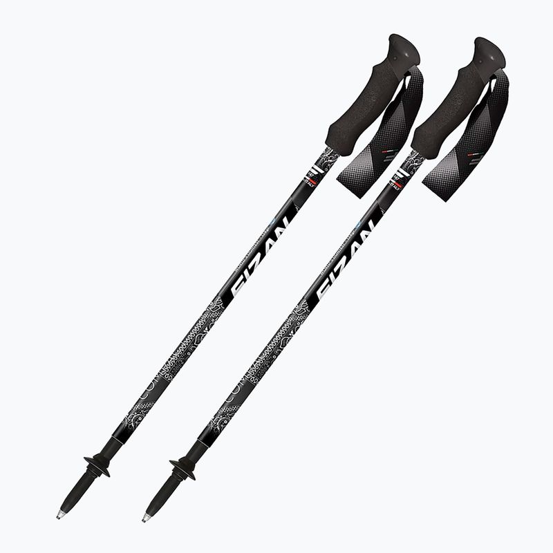 Fizan Compact MS-Trekkingstöcke schwarz
