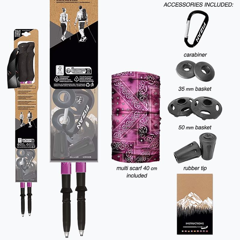 Fizan Compact MS magenta Trekkingstöcke 4