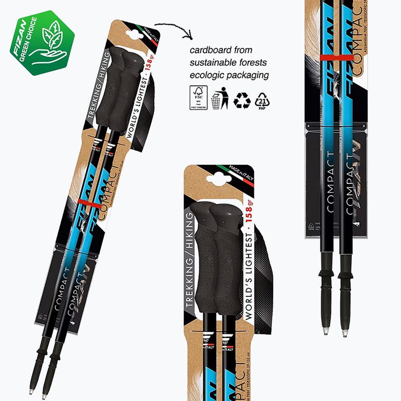 Fizan Compact ozeanblaue Trekkingstöcke 3