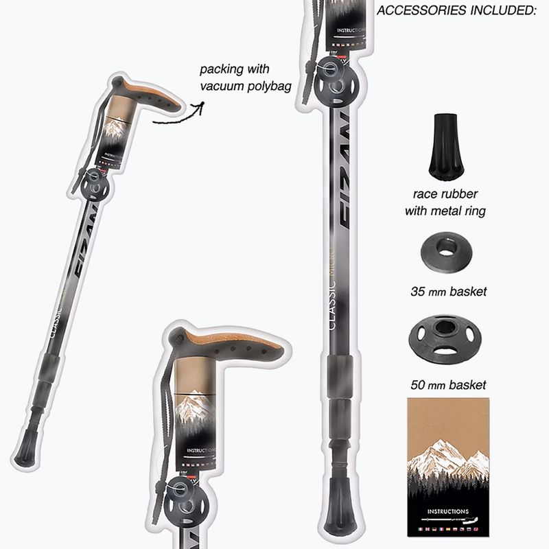 Nordic Walking Stock Fizan Classic Micro grau 3
