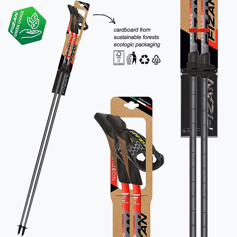 Nordic Walking Stöcke Fizan Carbon Pro Impulse rot 3