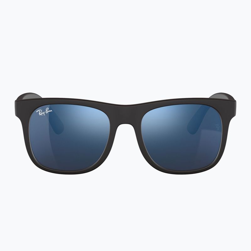 Kinder-Sonnenbrille Ray-Ban Justin matt rubber black/blue mirror 2