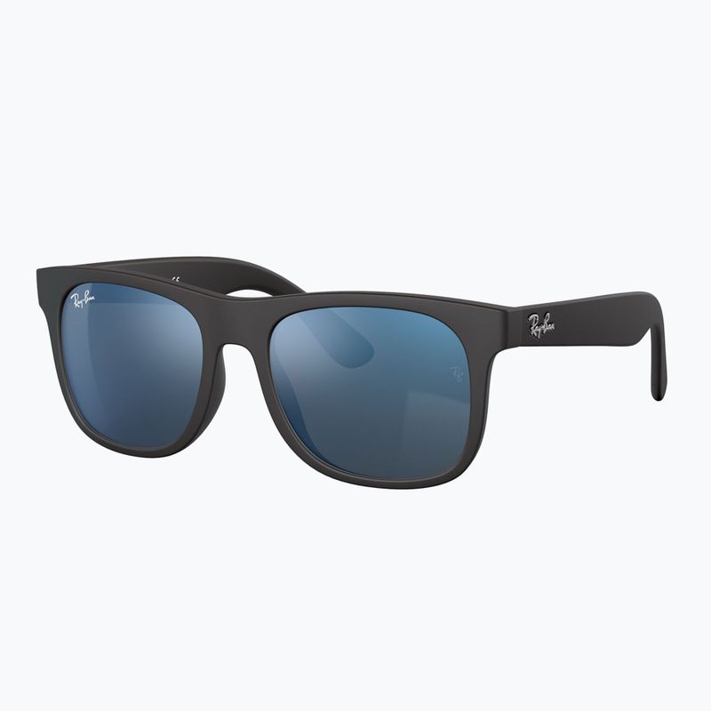 Kinder-Sonnenbrille Ray-Ban Justin matt rubber black/blue mirror 3