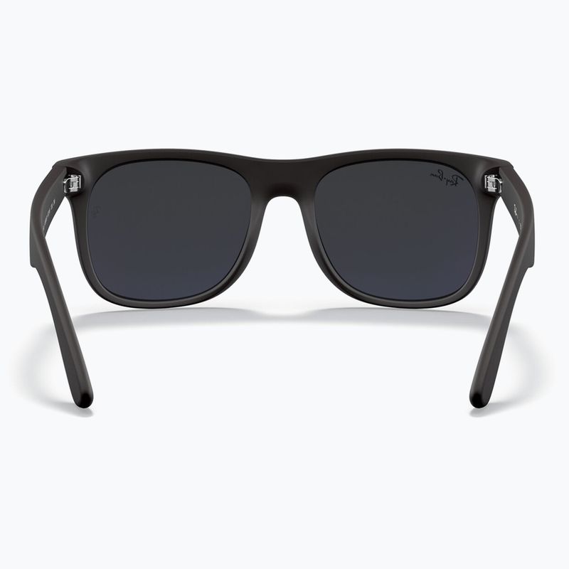 Kinder-Sonnenbrille Ray-Ban Justin matt rubber black/blue mirror 4