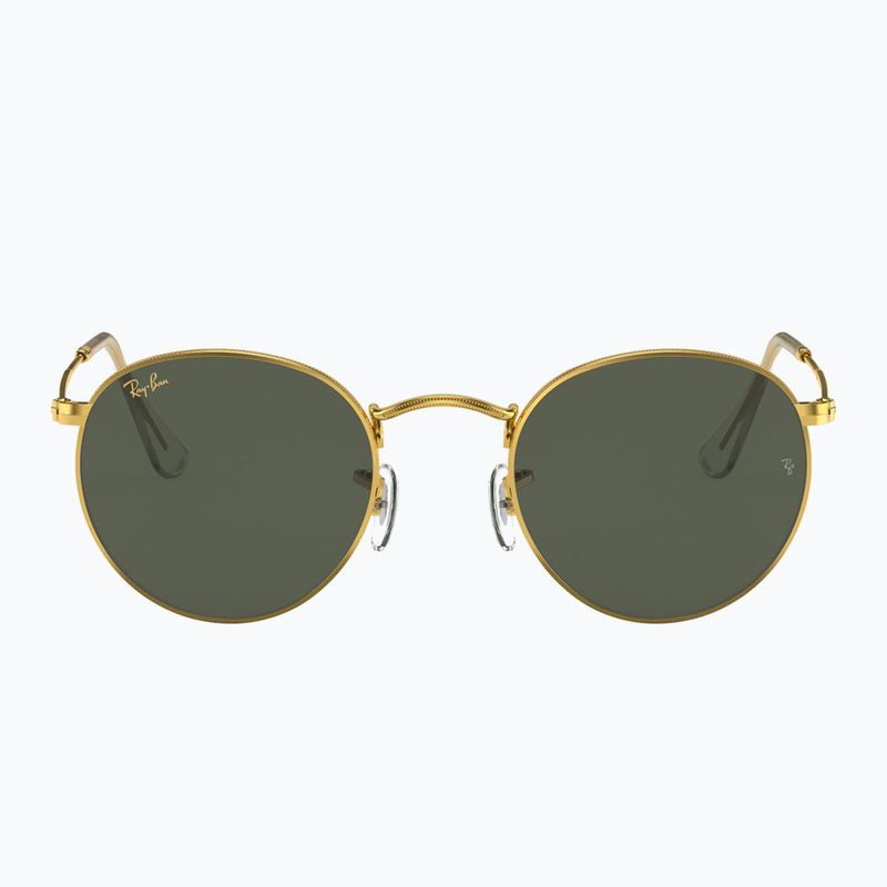 Sonnenbrille Ray-Ban Round Metal gold/green g-15 2