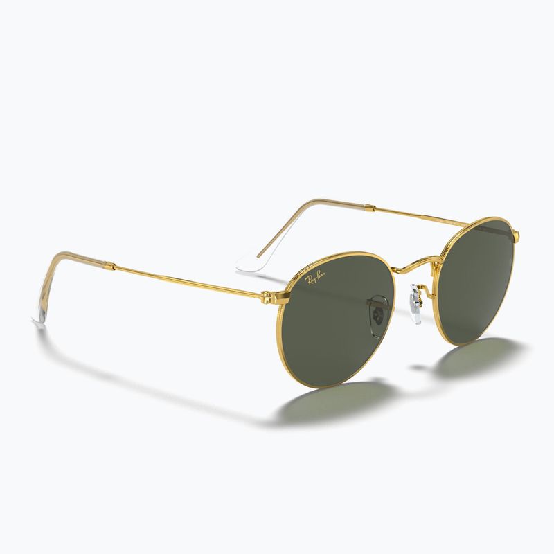 Sonnenbrille Ray-Ban Round Metal gold/green g-15 4