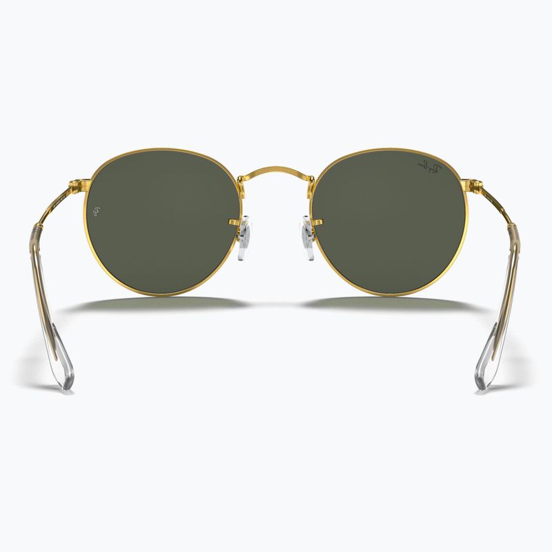 Sonnenbrille Ray-Ban Round Metal gold/green g-15 5