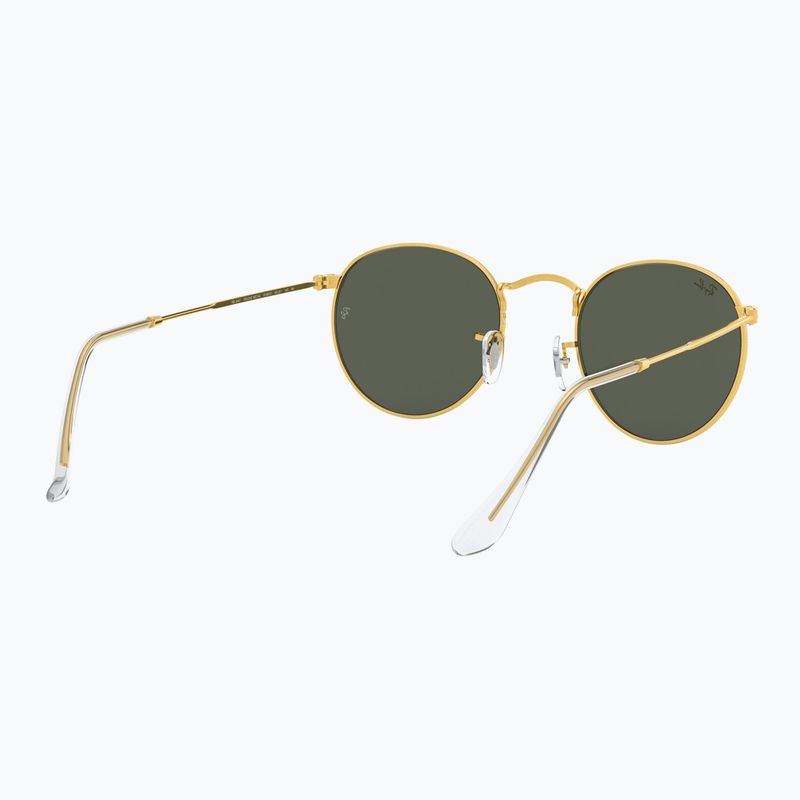 Sonnenbrille Ray-Ban Round Metal gold/green g-15 6