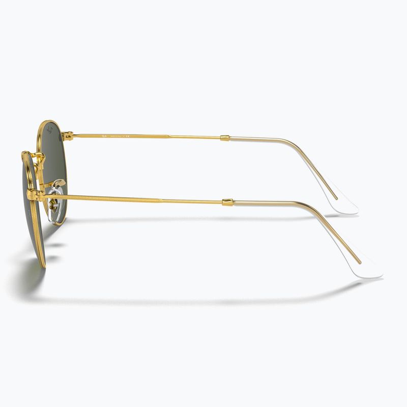 Sonnenbrille Ray-Ban Round Metal gold/green g-15 7
