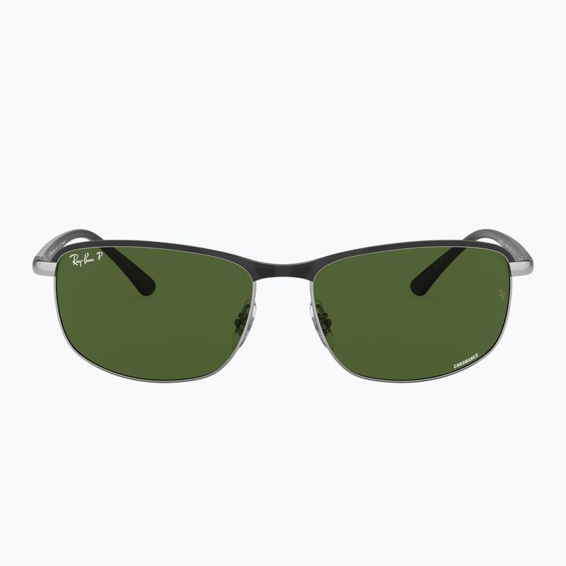 Sonnenbrille Ray-Ban Rb3671 Polarized+ Lenses black silver/dark green polarized+ 2