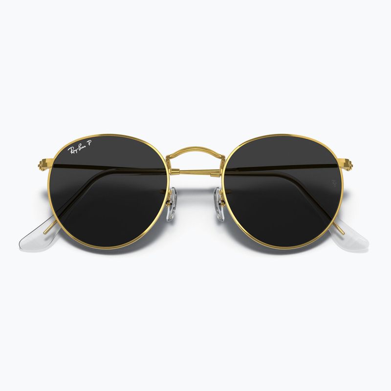 Sonnenbrille Ray-Ban Round Metal gold/black polarized 3