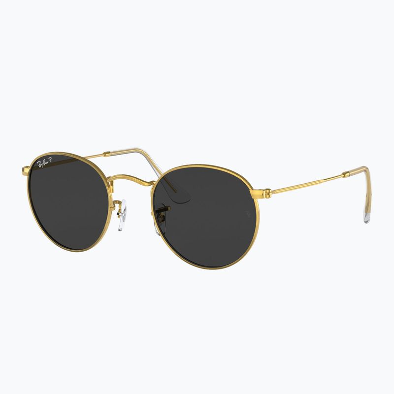 Sonnenbrille Ray-Ban Round Metal gold/black polarized 4