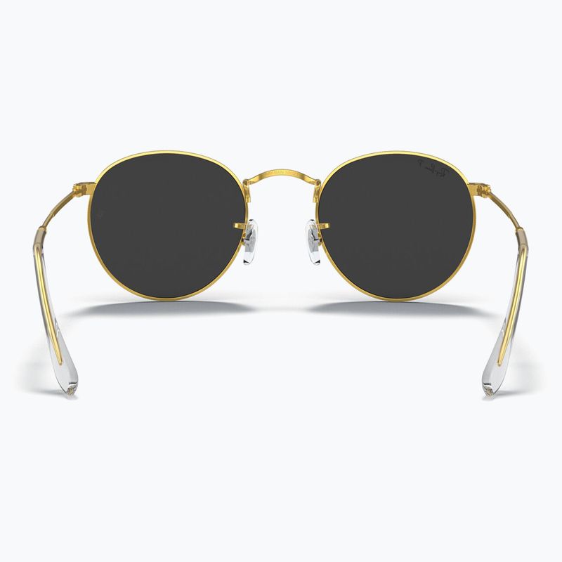Sonnenbrille Ray-Ban Round Metal gold/black polarized 5