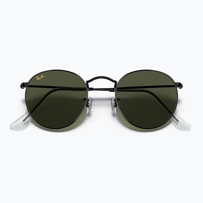 Sonnenbrille Ray-Ban Round Metal black/green g-15 3