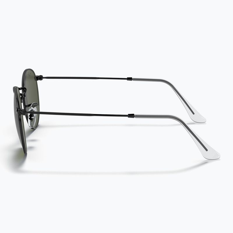 Sonnenbrille Ray-Ban Round Metal black/green g-15 7