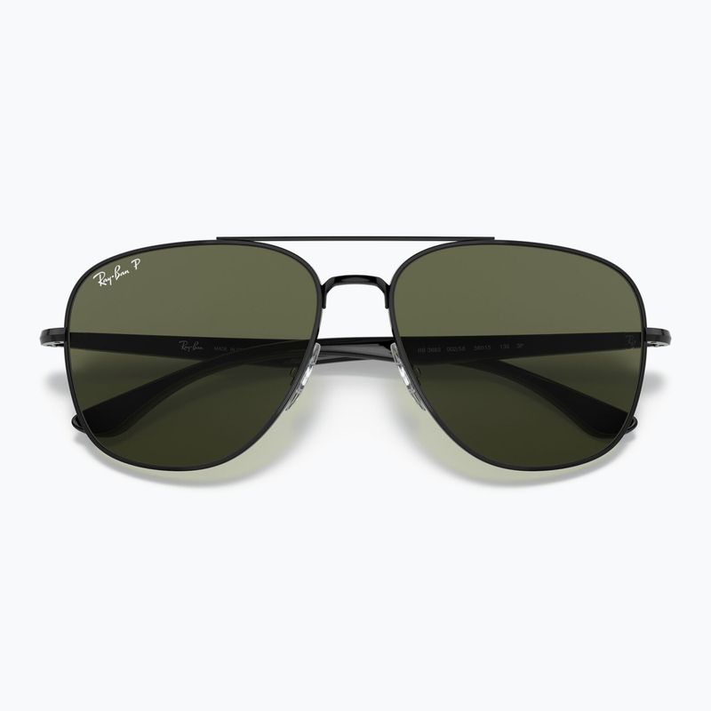 Sonnenbrille Ray-Ban RB3683 black/green g-15 polarized 3
