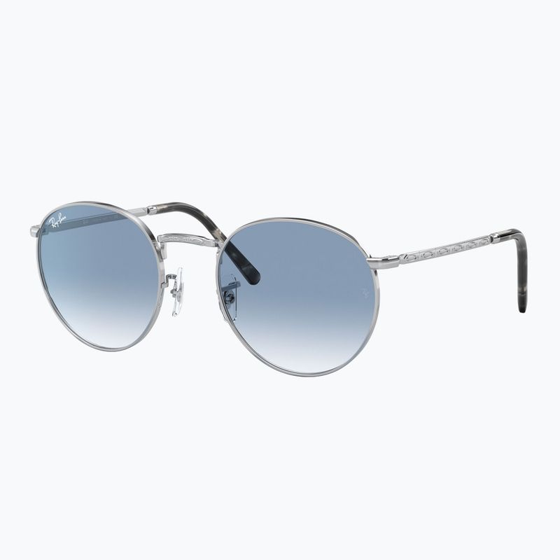 Sonnenbrille Ray-Ban New Round silver/blue 4