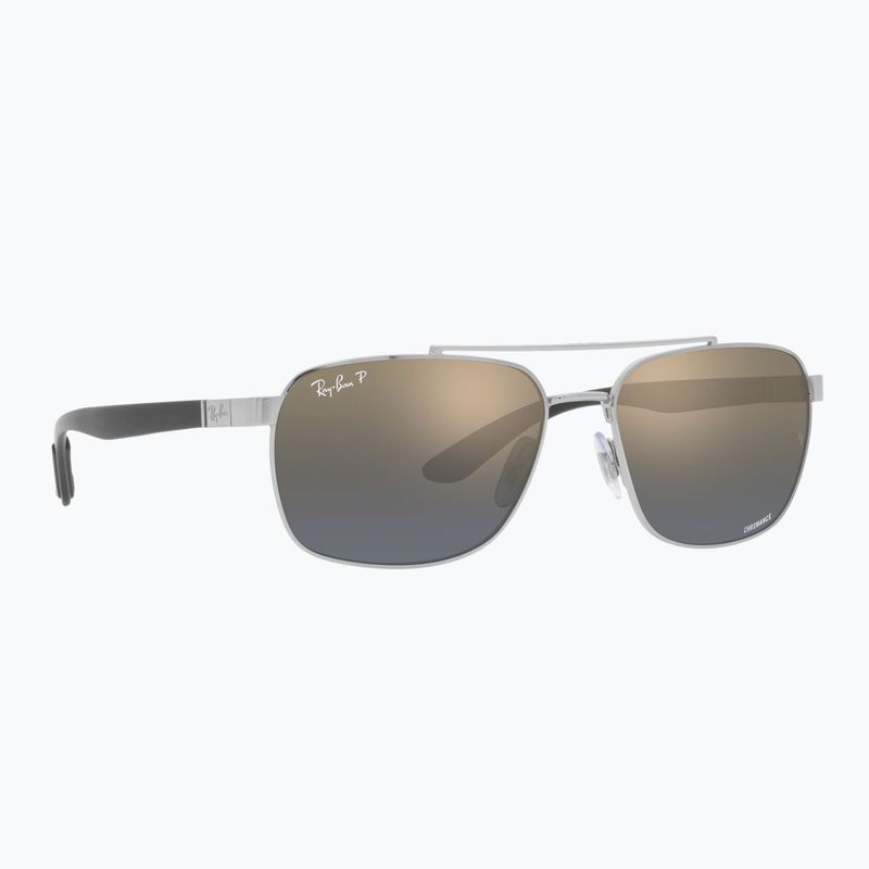Sonnenbrille Ray-Ban RB3701 Polarized+ Lenses silver/blue gold polarized+
