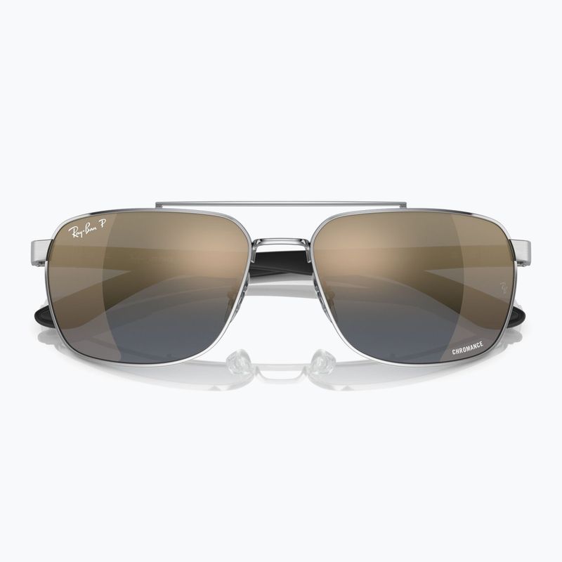 Sonnenbrille Ray-Ban RB3701 Polarized+ Lenses silver/blue gold polarized+ 3