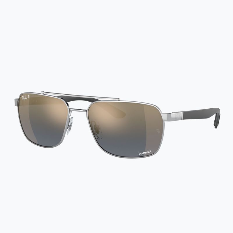 Sonnenbrille Ray-Ban RB3701 Polarized+ Lenses silver/blue gold polarized+ 4