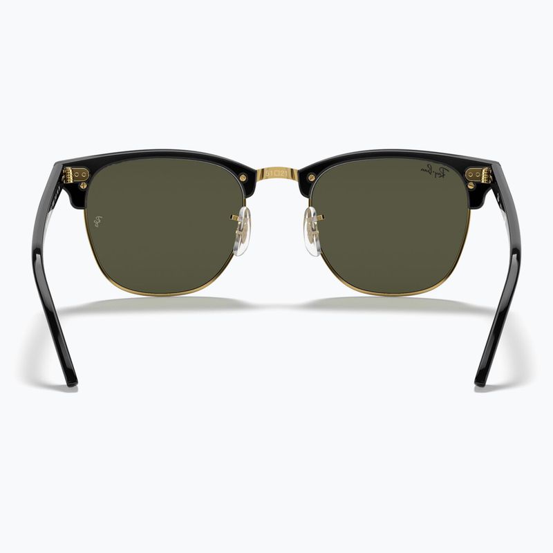 Sonnenbrille Ray-Ban Clubmaster Classic black/gold/green g-15 5