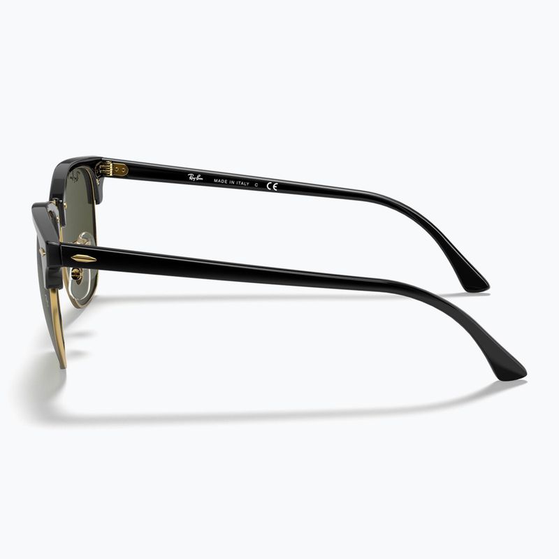 Sonnenbrille Ray-Ban Clubmaster Classic black/gold/green g-15 7