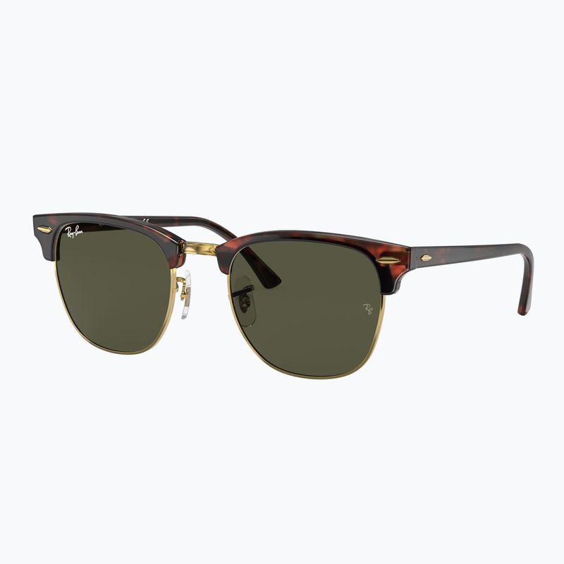 Sonnenbrille Ray-Ban Clubmaster Classic tortoiseshell/gold/green g-15 4