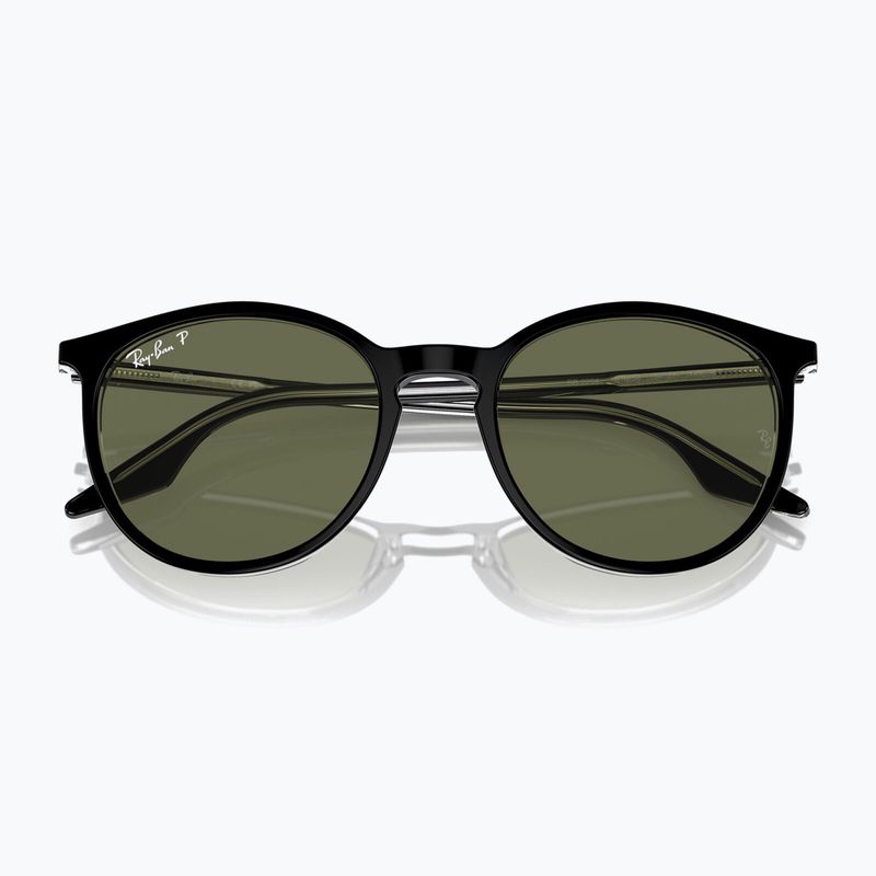 Sonnenbrille Ray-Ban RB2204 transparent black/green polarized 3