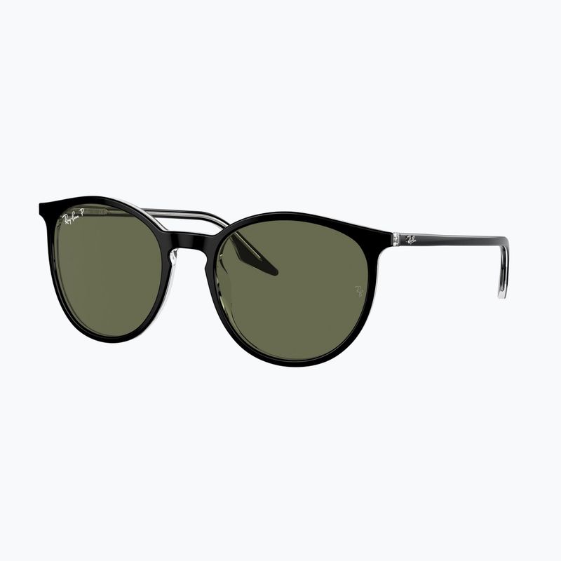 Sonnenbrille Ray-Ban RB2204 transparent black/green polarized 4