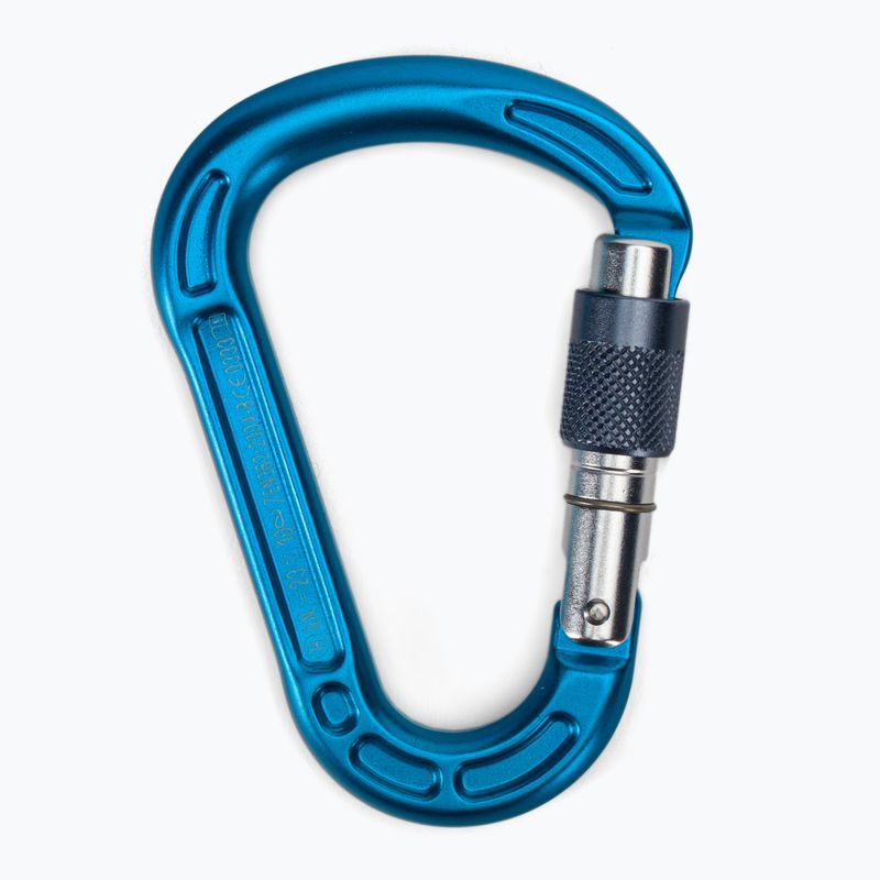 Klettern Technologie Konzept SG Karabiner blau