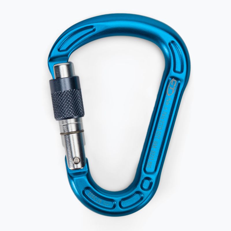 Klettern Technologie Konzept SG Karabiner blau 2