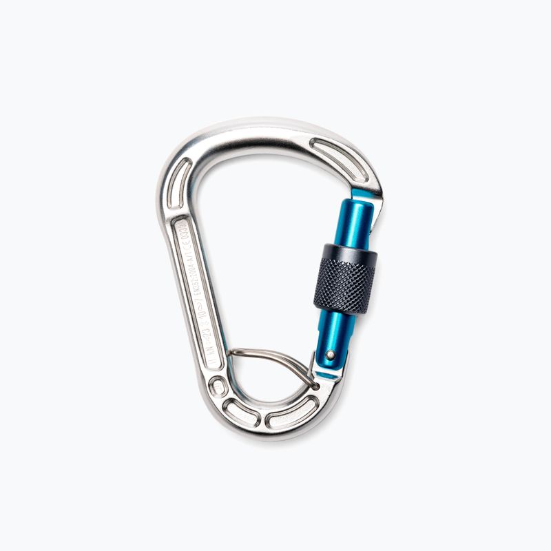 Klettern Technologie Konzept Hms Spring Bar Sg Karabiner L338/02 silber-blau 2C3380LXTZ